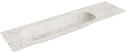 STOR LARGE Ostra solid surface inbouw wastafel 181cm. Positie wasbak Links. 