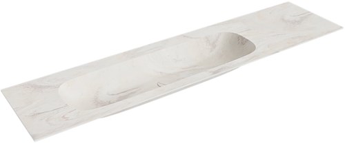 STOR LARGE Ostra solid surface inbouw wastafel 191cm. Positie wasbak Links. 