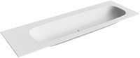 STOR Large Talc Lavabo encastré solid surface 140cm. Position lavabo Droite.