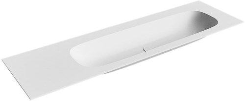 STOR Large Talc Lavabo incasso solid surface 160cm. Posizione lavabo Destra.