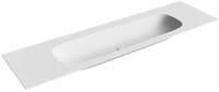 STOR Large Talc Lavabo encastrado de solid surface 170cm. Posición del fregadero Centro.