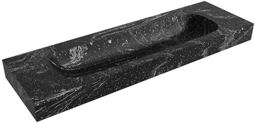 STOR LARGE Lava vrijhangende wastafel 151cm. Positie wasbak Midden rand 12cm. 