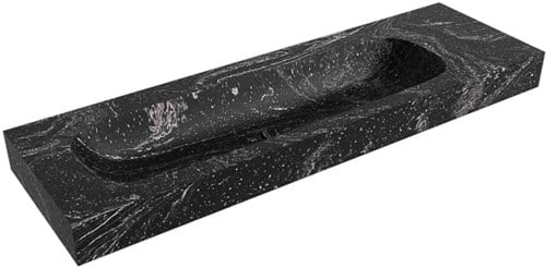 STOR LARGE Lava vrijhangende wastafel 150cm. Positie wasbak Links rand 12cm. 