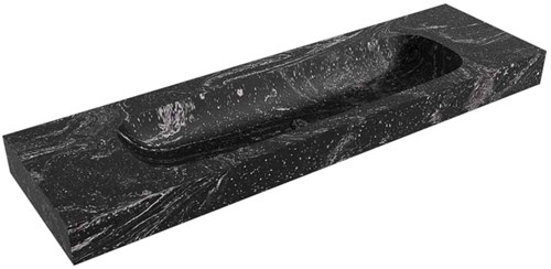 STOR LARGE Lava vrijhangende wastafel 160cm. Positie wasbak Midden rand 12cm. 
