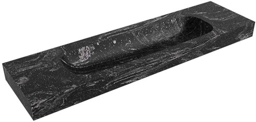 STOR LARGE Lava vrijhangende wastafel 171cm. Positie wasbak Midden rand 12cm. 