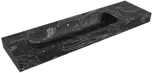 STOR LARGE Lava vrijhangende wastafel 170cm. Positie wasbak Links rand 12cm. 