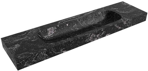STOR LARGE Lava vrijhangende wastafel 180cm. Positie wasbak Midden rand 12cm. 