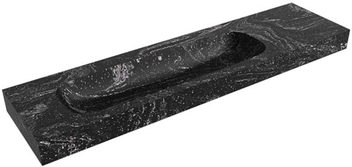 STOR LARGE Lava vrijhangende wastafel 181cm. Positie wasbak Links rand 12cm. 