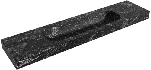 STOR LARGE Lava vrijhangende wastafel 200cm. Positie wasbak Midden rand 12cm. 