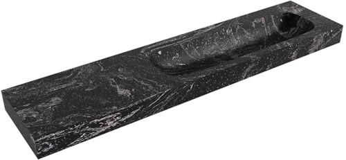 STOR LARGE Lava vrijhangende wastafel 200cm. Positie wasbak Rechts rand 12cm. 