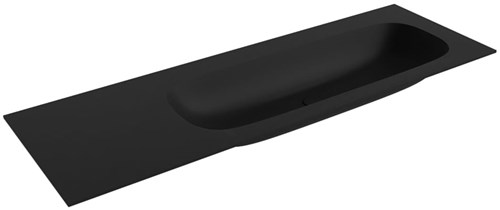 STOR Medium Urban Einbauwaschbecken aus solid surface (mineralwerkstoff) 141cm. Waschbeckenposition Rechts.