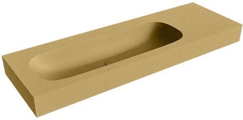 STOR MEDIUM Oro vrijhangende wastafel 140cm. Positie wasbak Links rand 12cm. 