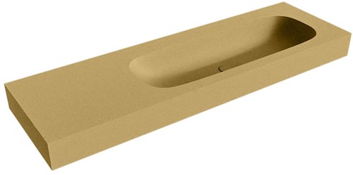 STOR MEDIUM Oro vrijhangende wastafel 150cm. Positie wasbak Rechts rand 12cm. 