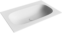 STOR Small Talc solid surface inbouw wastafel 70cm. Positie wasbak Midden.