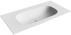 STOR Small Talc Lavabo encastré solid surface 91cm. Position lavabo Centrée.