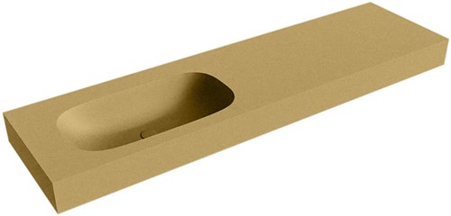 STOR SMALL Oro vrijhangende wastafel 170cm. Positie wasbak Links rand 12cm. 