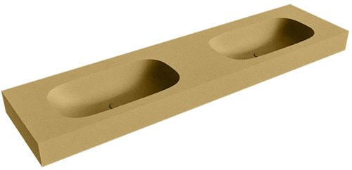 STOR SMALL Oro vrijhangende wastafel 181cm. Positie wasbak Dubbel rand 12cm. 