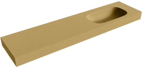 STOR SMALL Oro vrijhangende wastafel 190cm. Positie wasbak Rechts rand 12cm. 