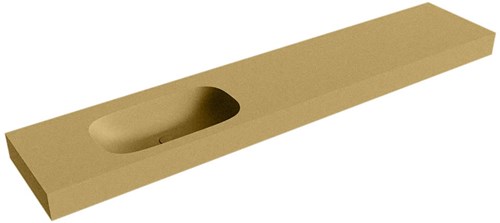 STOR SMALL Oro vrijhangende wastafel 230cm. Positie wasbak Links rand 12cm. 