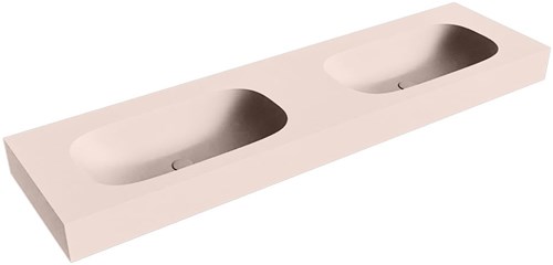 STOR SMALL Rosee vrijhangende wastafel 171cm. Positie wasbak Dubbel rand 12cm. 