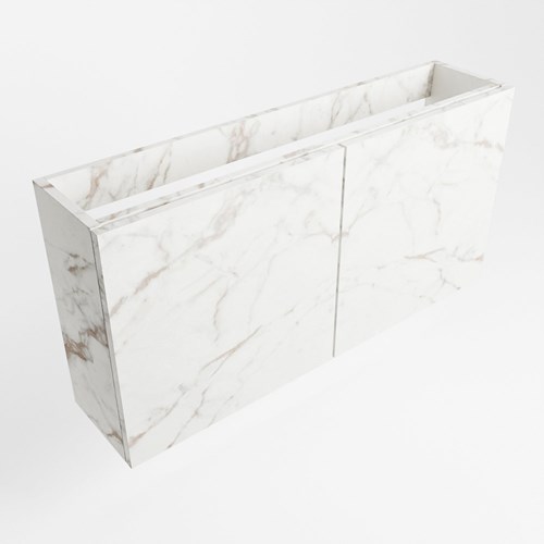 FOWY toiletmeubel met 2 deuren kleur Carrara 80cm breed.