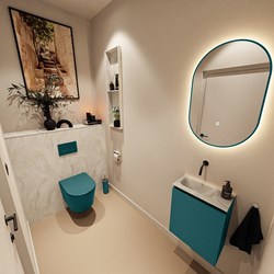 TURE-DLUX 40cm toiletmeubel Smag. EDEN wastafel Ostra positie links. Zonder kraangat.