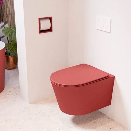 LAVIE hangend toilet single fire rimless diepspoel Fire. Toiletzitting met quick-release & softclose Fire.