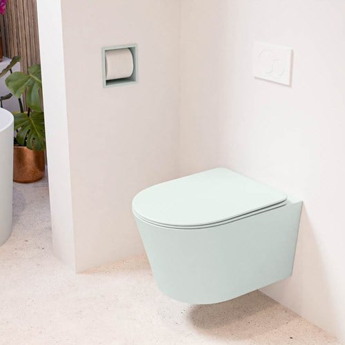 LAVIE hangend toilet single fire rimless diepspoel Greey. Toiletzitting met quick-release & softclose Greey.