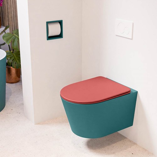 LAVIE hangend toilet single fire rimless diepspoel Smag. Toiletzitting met quick-release & softclose Fire.