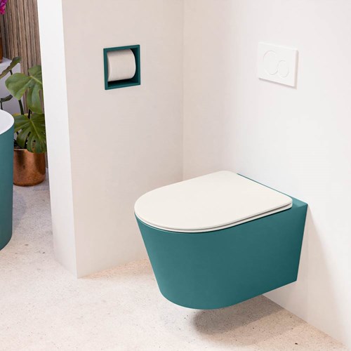 LAVIE hangend toilet single fire rimless diepspoel Smag. Toiletzitting met quick-release & softclose Linen.