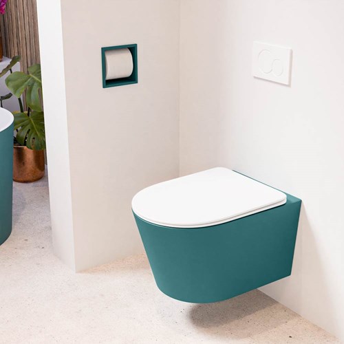LAVIE hangend toilet single fire rimless diepspoel Smag. Toiletzitting met quick-release & softclose Talc.