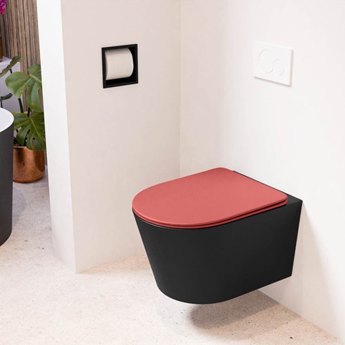 LAVIE hangend toilet single fire rimless diepspoel Urban. Toiletzitting met quick-release & softclose Fire.