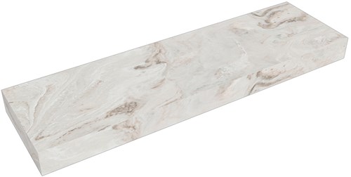 TOP 46 Frappe Solid surface plateau / topplaat 161. Dikte blad 12cm. Blad geschikt voor afdekplaat | waskom.