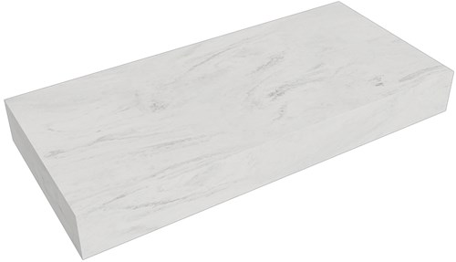 TOP 46 Opalo Solid surface plateau / topplaat 101. Dikte blad 12cm. Blad geschikt voor afdekplaat | waskom.