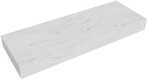 TOP 46 Opalo Solid surface plateau / topplaat 130. Dikte blad 12cm. Blad geschikt voor afdekplaat | waskom.