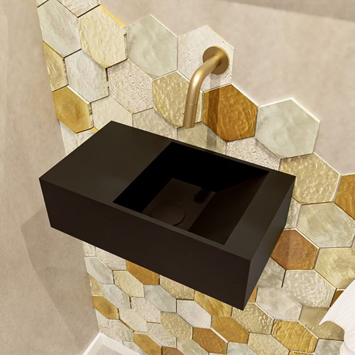 TYNE 40cm lavamano solid surface color Urban. Lavabo posición Derecho sin orificio.-2