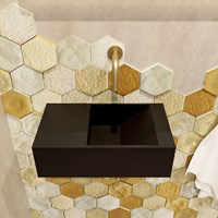 TYNE 40cm lavamano solid surface color Urban. Lavabo posición Derecho sin orificio.-3