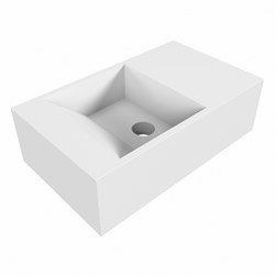 TYNE Talc Wall-Hung Basin solid surface 40cm. Position basin Right.
