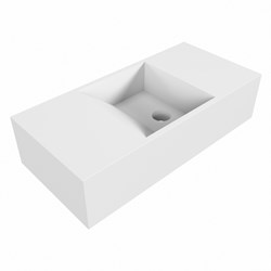 TYNE Talc Wall-Hung Basin solid surface 50cm. Position basin Right.