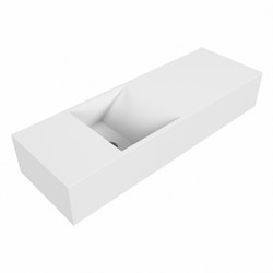 TYNE Talc Wall-Hung Basin solid surface 70cm. Position basin Left.