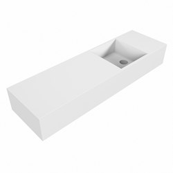 TYNE Talc Wall-Hung Basin solid surface 80cm. Position basin Right.