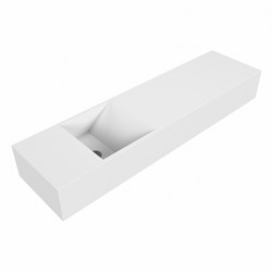 TYNE Talc Wall-Hung Basin solid surface 90cm. Position basin Left.