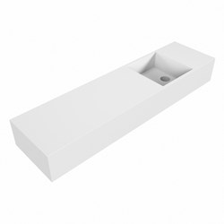 TYNE Talc Wall-Hung Basin solid surface 90cm. Position basin Right.