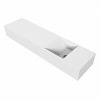 TYNE 90cm fontein solid surface kleur Talc. Positie wastafel rechts.-3