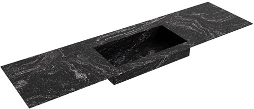ZINK Lava Einbauwaschbecken aus solid surface (mineralwerkstoff) 170cm. Waschbeckenposition Mittig.