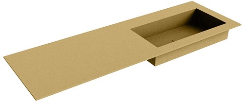 ZINK Oro solid surface inbouw wastafel 140cm. Positie wasbak Rechts. 