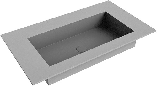 ZINK Plata solid surface inbouw wastafel 81cm. Positie wasbak Midden. 