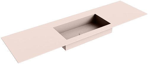 ZINK Rosee solid surface inbouw wastafel 160cm. Positie wasbak Midden. 