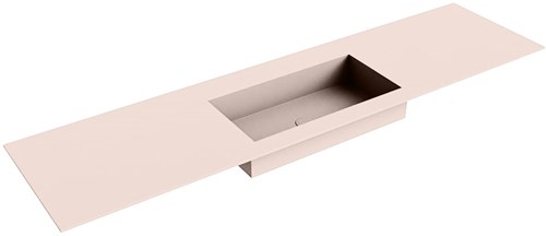 ZINK Rosee solid surface inbouw wastafel 181cm. Positie wasbak Midden. 