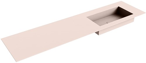 ZINK Rosee solid surface inbouw wastafel 180cm. Positie wasbak Rechts. 